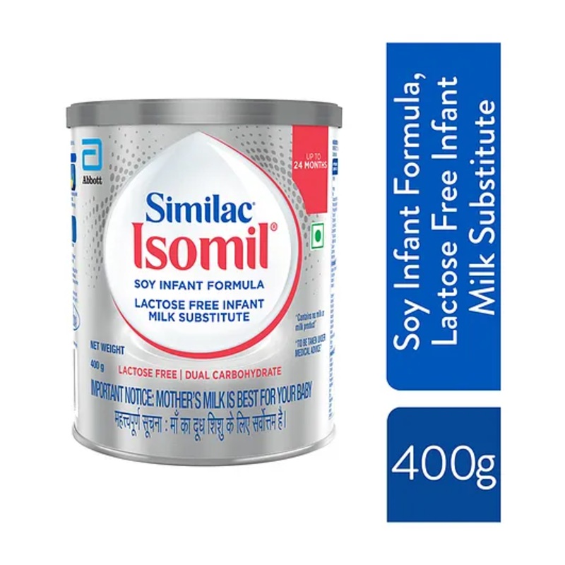 Similac Isomil Soy Infant Formula – Lactose-Free Milk Substitute, 0-24M, Allergy-Friendly, 400g