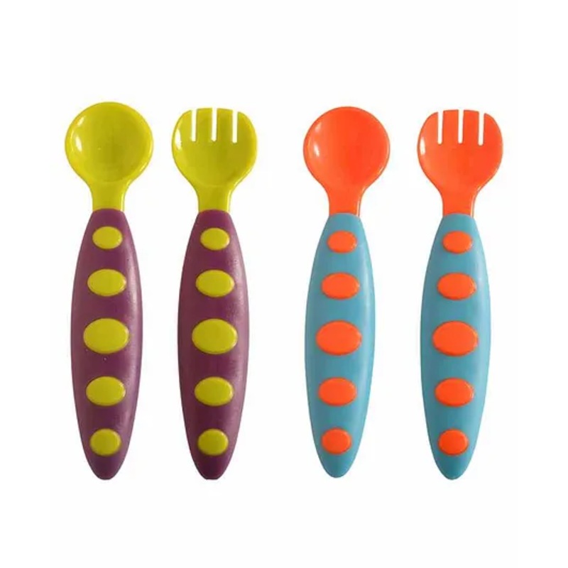 The Little Lookers Spoon & Fork Set Pack Of 2 – Green Orange