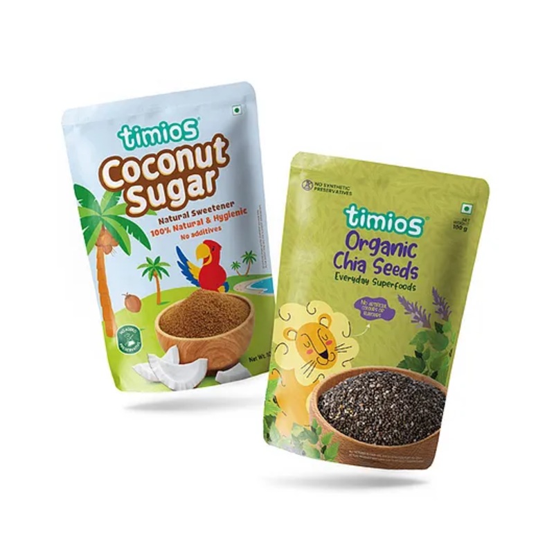 timios Coconut Sugar & Chia Seed Pack of 2 – 100 g Each