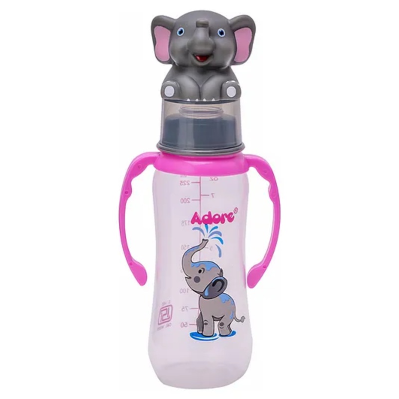 Woah! The Character Hood Feeding Bottle- BIS Approved- Baby Safe- Anti-colic Teat -250ml – Elephant