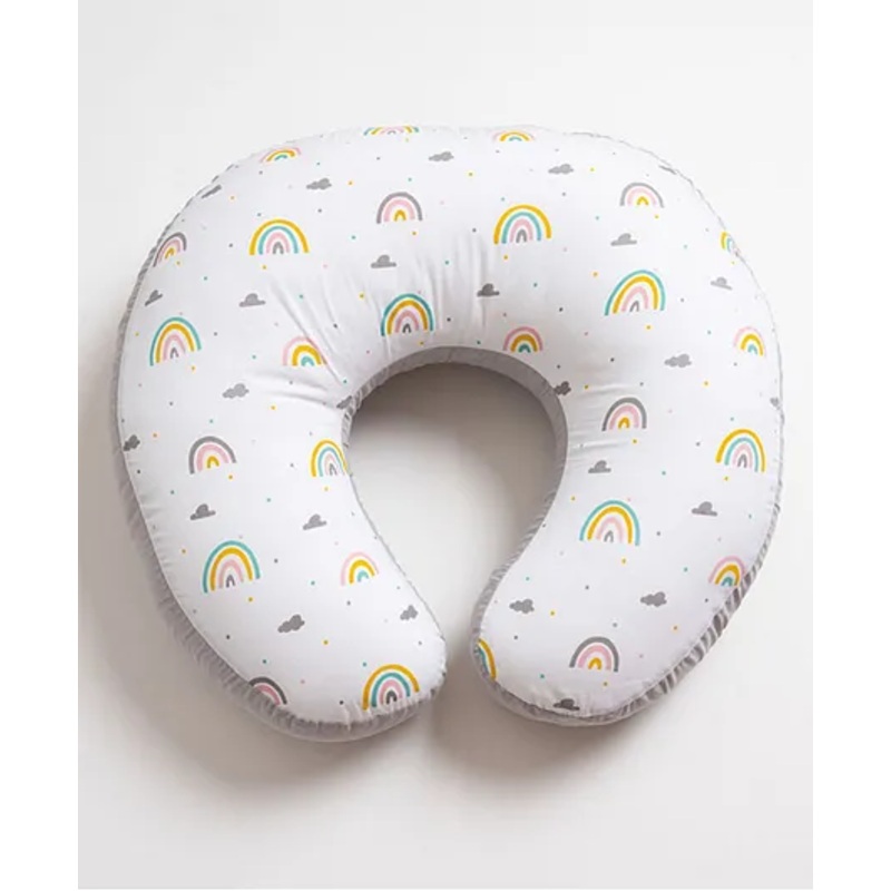 Aariro Organic Cotton Nursing Pillow Cover Follow the Rainbow