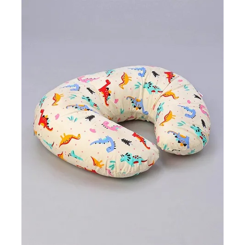 Babyhug Cotton Feeding Pillow Dinosaur Bear Print – Cream