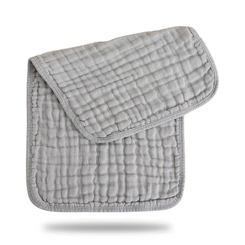 Bembika Baby Burp Cloths for Boys Girls Baby Muslin Burping Cloth – Grey
