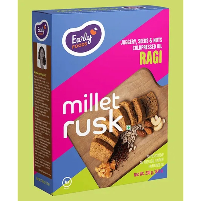 Early Foods Ragi Millet Rusk – 163 g