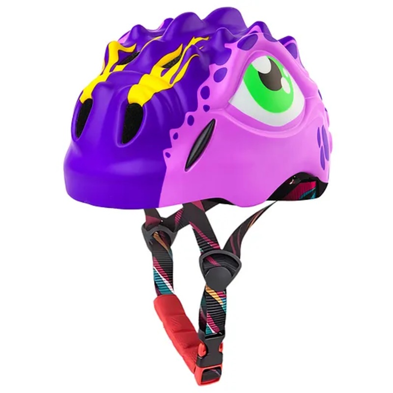 Headzup Feisty Flyer 3D Cycling Skating Helmet | Age 3-12 | Adjustable Size (Purple)