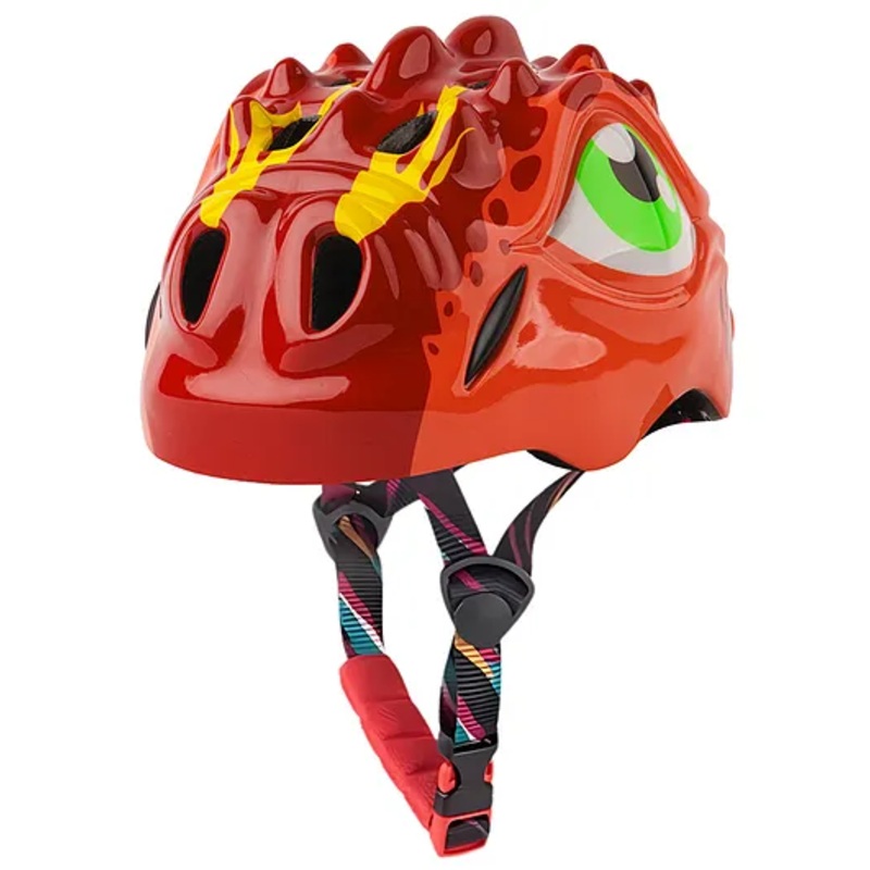 Headzup Feisty Flyer 3D Cycling Skating Helmet | Age 3-12 | Adjustable Size (Red)