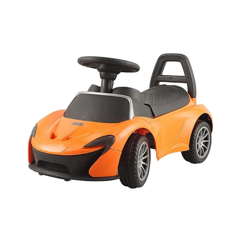 JoyRide Drift Spider Car Ride on for Kids with Music & LED Light Push Car for Baby with Backrest Safety Guard Under Seat Storage & Big Wheels Ride on – Orange