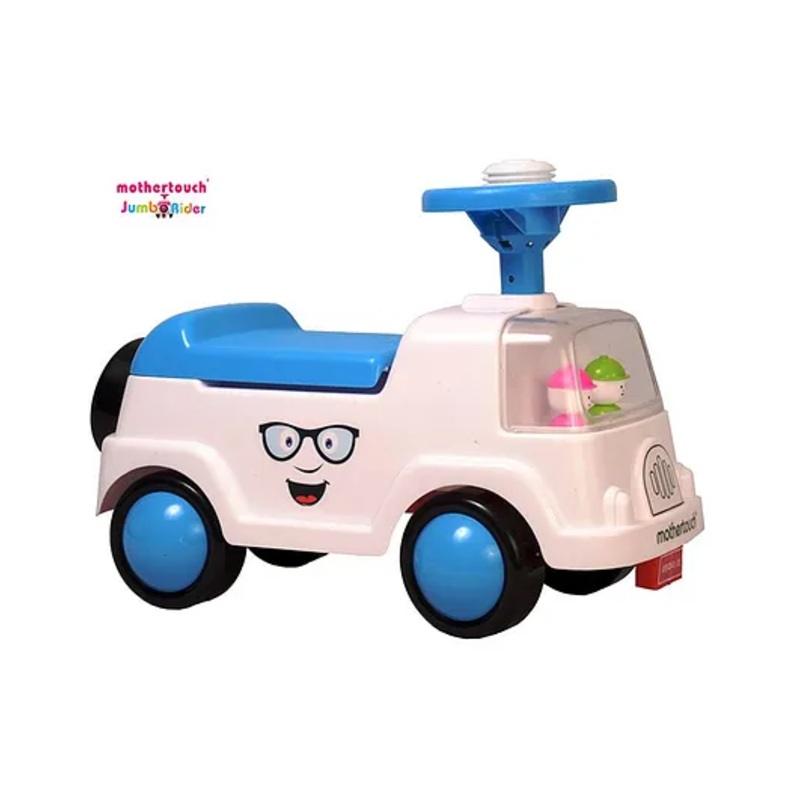 Mothertouch Jumbo Manual Push Ride-On – Blue White