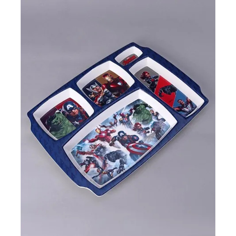 Avengers 5 Partition Plate – Multicolor (Color and design may vary)