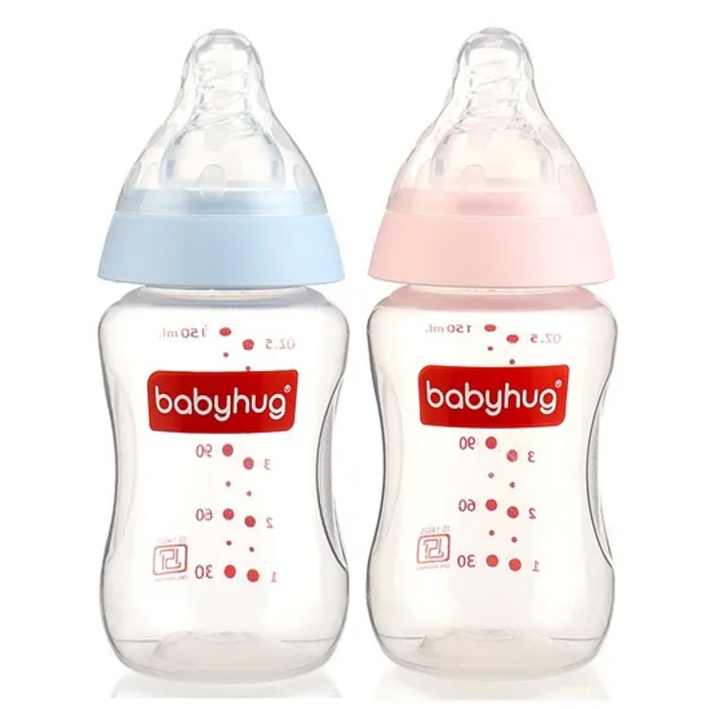 Babyhug Standard Neck Polypopylene Sterilizable Feeding Bottle Pack of 2 – 150 ml Each