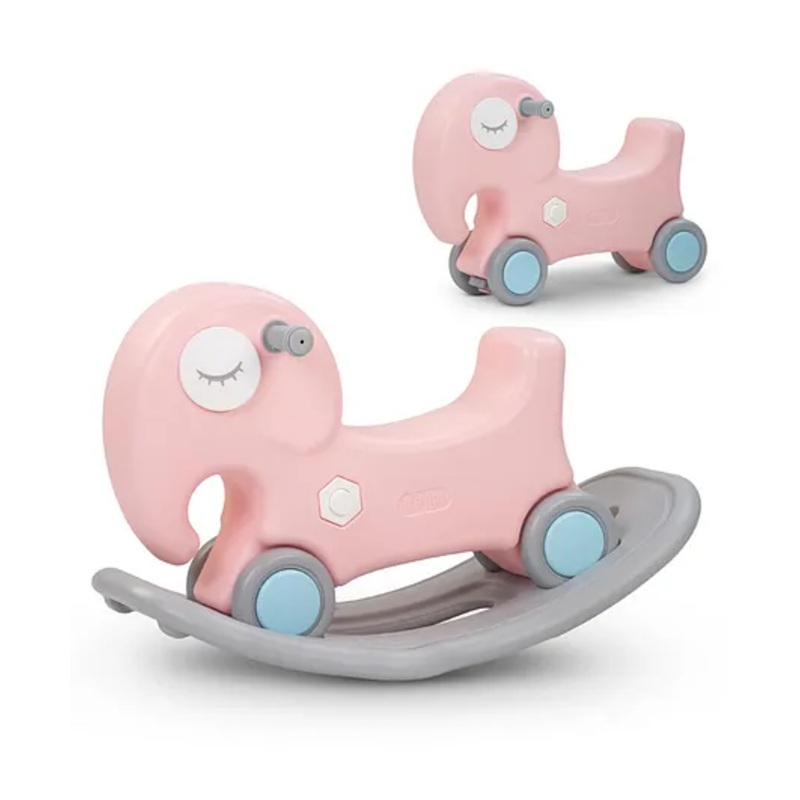 Baybee 2 in 1 Baby Horse Push Ride on Car with Rocker for Kids | Push Ride on Toy with Anti slip Handle, Baby Car Rocking Chair for Kids (Pink)