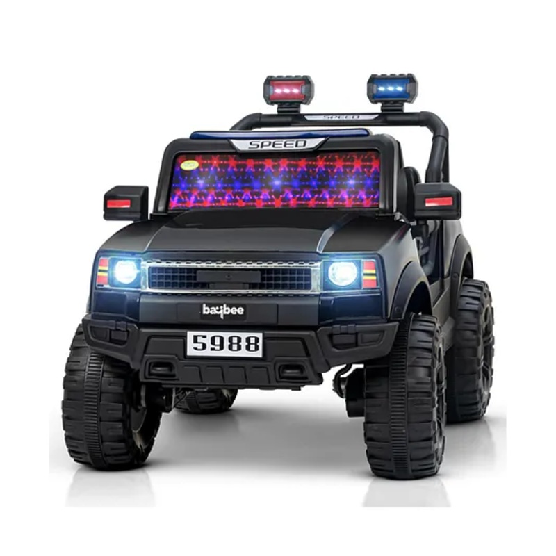 Baybee Hummer 44 Battery Operated Jeep for Kids, Ride on Toy Kids Car with RGB Windshield Light & Music (Black)