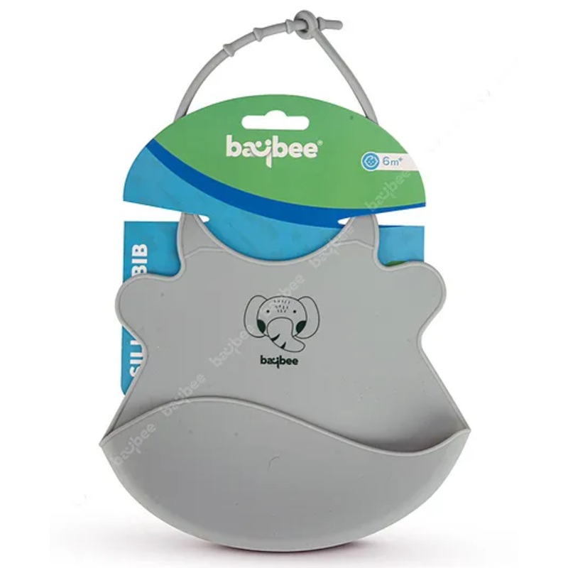 Baybee Waterproof Silicone Bibs For Baby With Crumb Catcher Pocket & 4 Point Adjustable Closure – Green