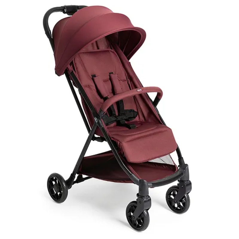 Chicco Urbino Ruby Stroller With Smart Folding & Protective Canopy – Maroon