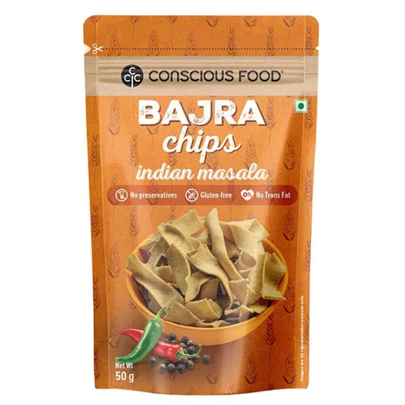 Conscious Food Bajra Chips (Indian Masala) 50g
