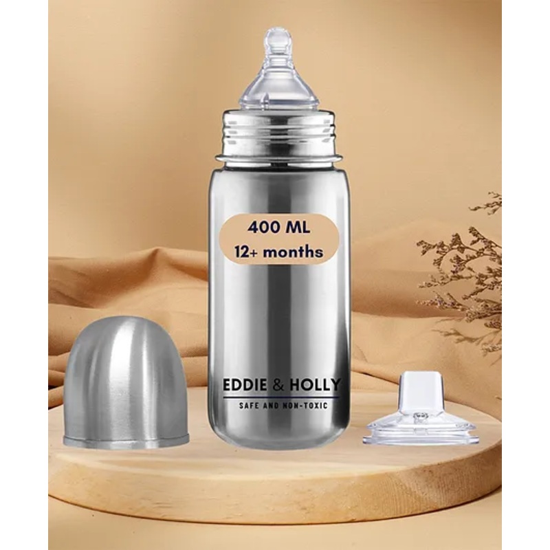 Eddie & Holly 2 in 1 Sipper Bottle for Baby | 400 ml