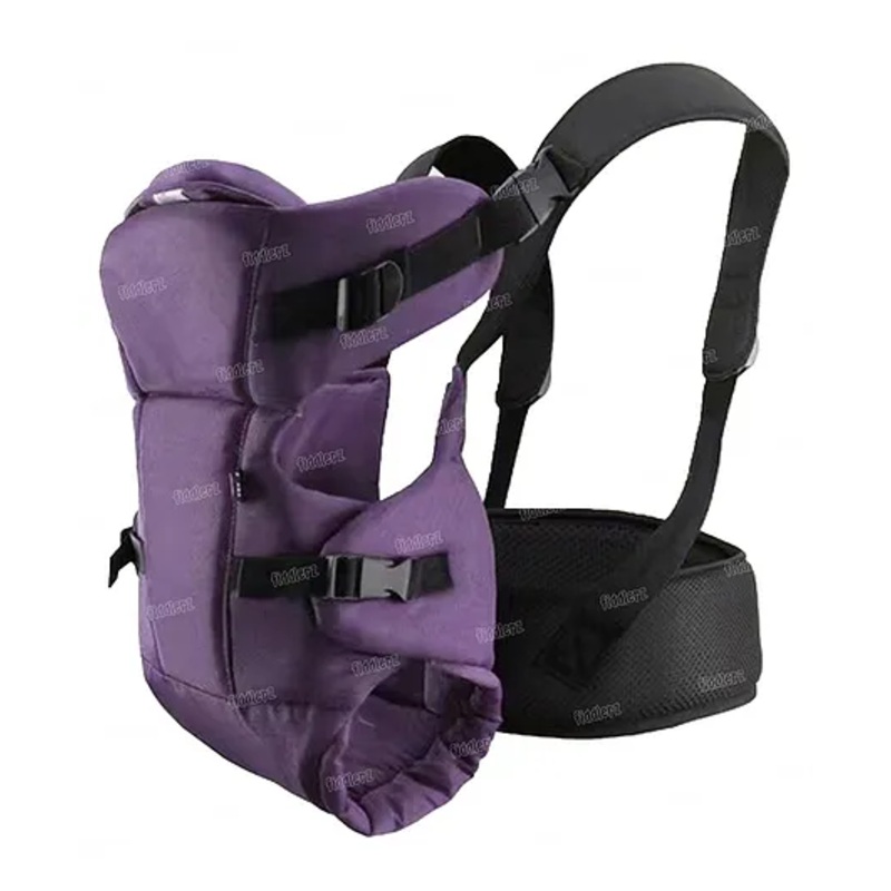 Fiddlerz Baby Carrier for Newborns and Toddlers with Soft Padded Shoulder Straps for 4-24 Months Adjustable Fit for Front and Back Carry Max Weight 11 kg (Purple)