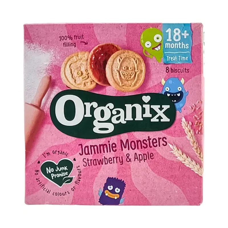 Organix Jammie Monsters Strawberry & Apple (18m+) – 64 g