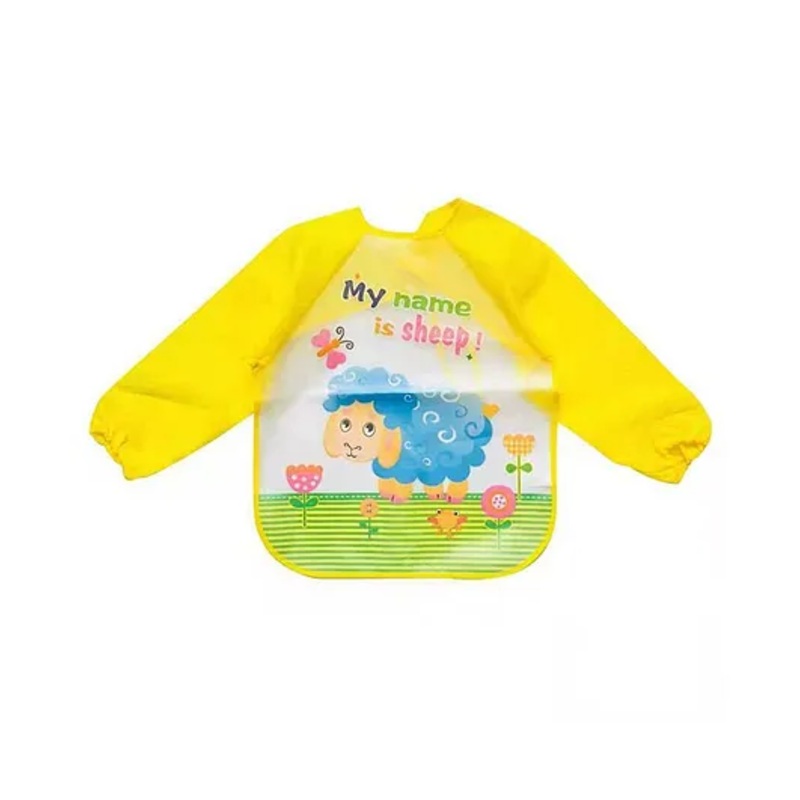 Polka Tots Waterproof Full Sleeves Apron Feeding Bibs with Super Absorbent Soft Comfortable & Lightweight – My Name is Sheep