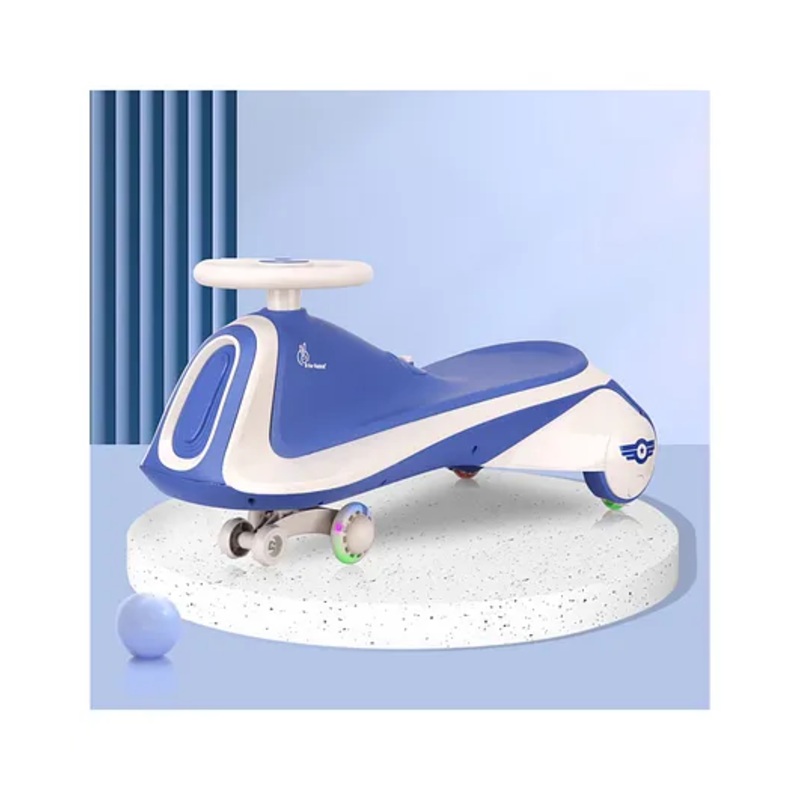 R for Rabbit Iya Iya Sportz Swing Car for Kids, Twister Magic Ride on Car with Scratch Free PU LED Wheel for 3+ Years Baby Boy & Girl, Weight Capacity Upto 100 Kg (Blue Grey)