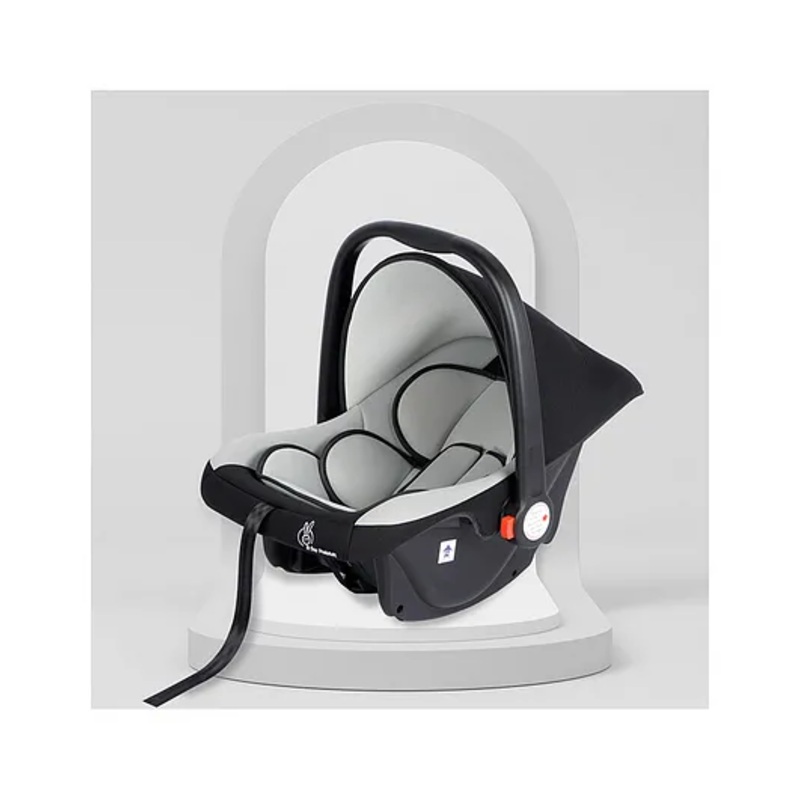 R for Rabbit Picaboo Baby Carry Cot, 4 in 1 Multi Purpose Kids Carry Cot, Infant Car Seat, Rocker for Infant Babies of 0 to 15 Months & Weight Capacity Upto 13 Kgs (Grey Black)