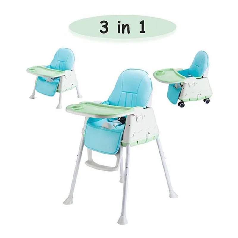 Syga 3 in 1 Cushioned High Chair – Blue Green