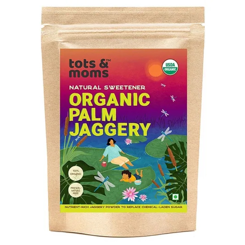 Tots & Moms Organic Palm Jaggery 300g – Iron & Calcium Rich Natural Sweetener for Kids
