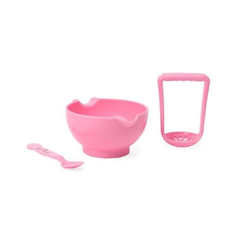 1st Step BPA Free Microwave Friendly Food Grinder With Spoon – Pink
