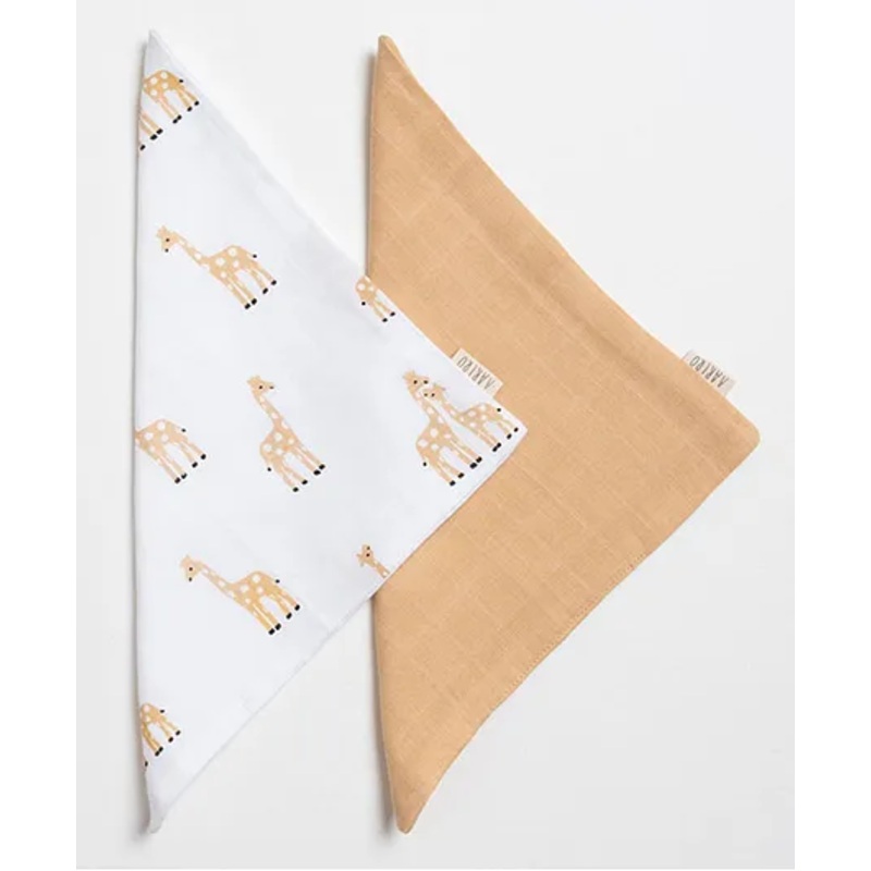 Aariro Organic Cotton Muslin Washcloth Stand Tall  Set of 2