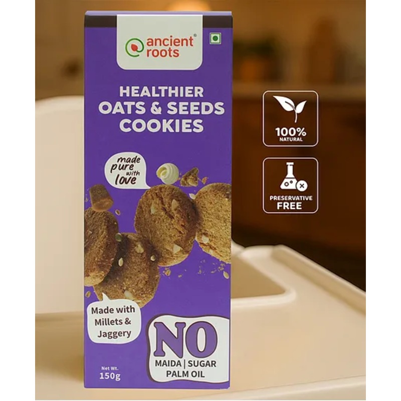 Ancient Roots Oats & Seeds Cookies Biscuits (16-18 Pieces) – 150 g
