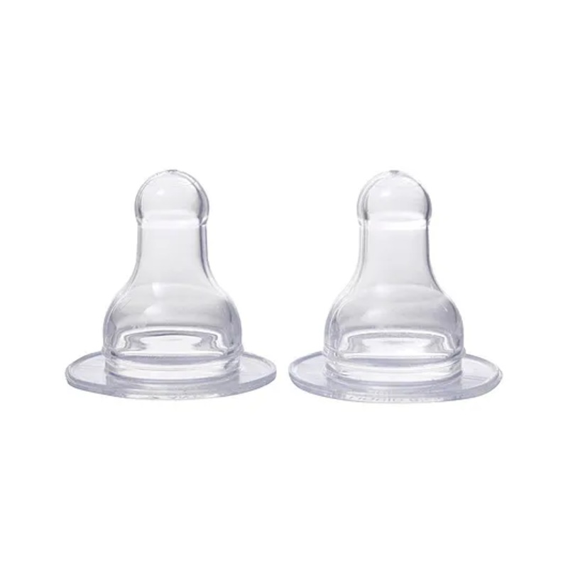 Babyhug Silicone Slow Medium Flow Nipple – Pack of 2