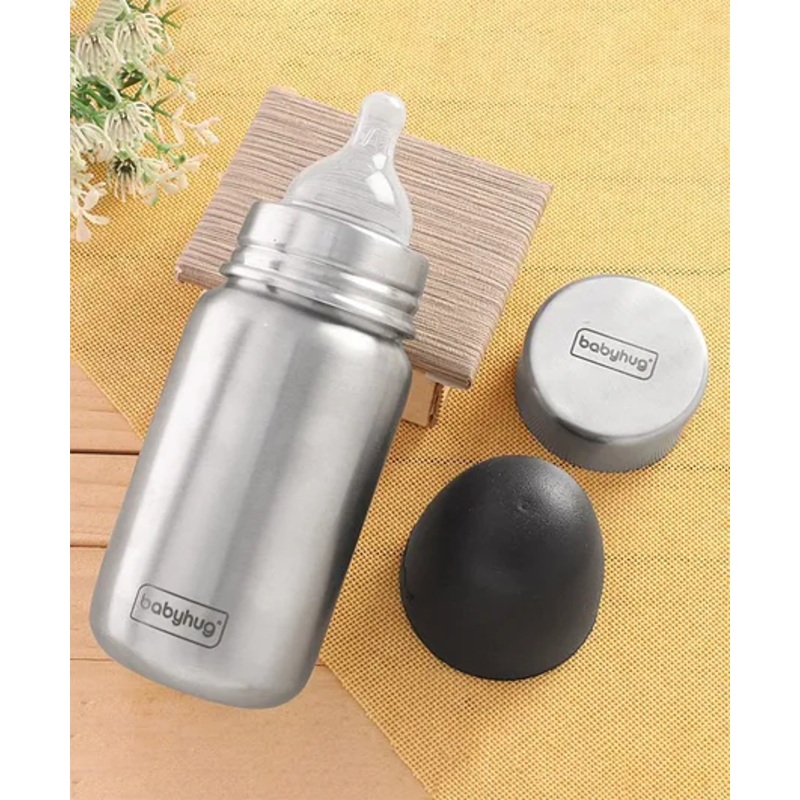Babyhug Sterilizable Steel Feeding Bottle- 320 ml