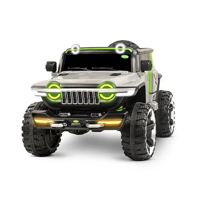 Baybee Hulk Kids Electric Battery Operated Jeep for Kids, Ride on Toy Kids Car with Music & Light | Baby Rechargeable Battery Car Jeep for Kids – Ash
