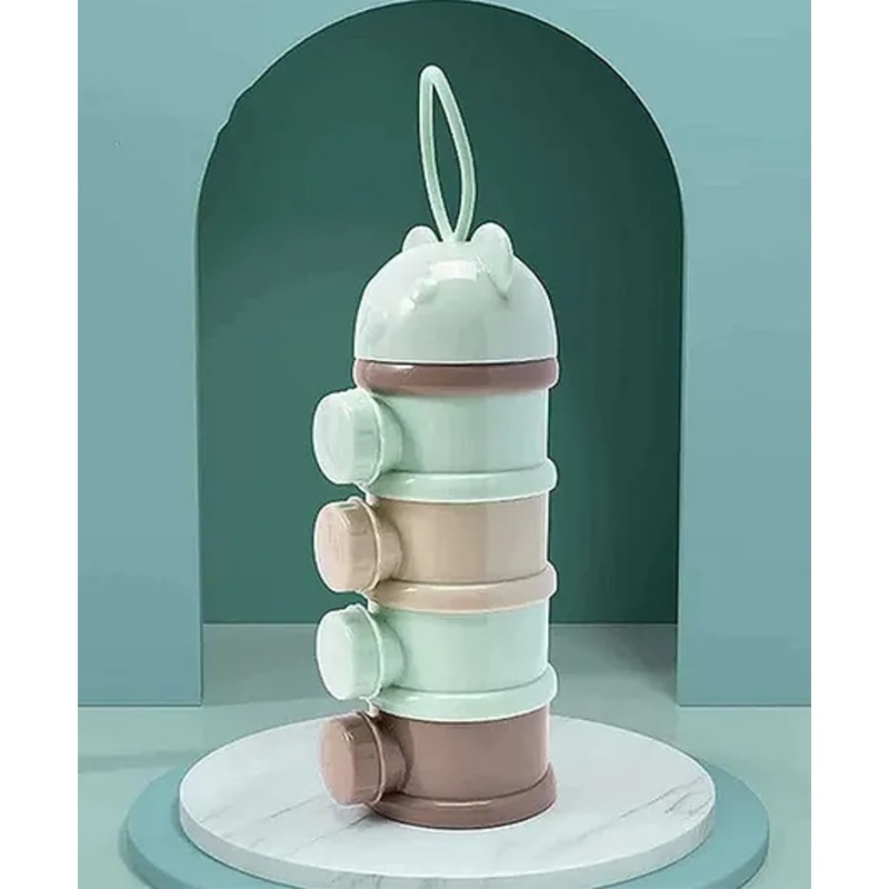 COMERCIO 4 Layers Multipurpose Milk Powder & Food Storage Container – Multicolor