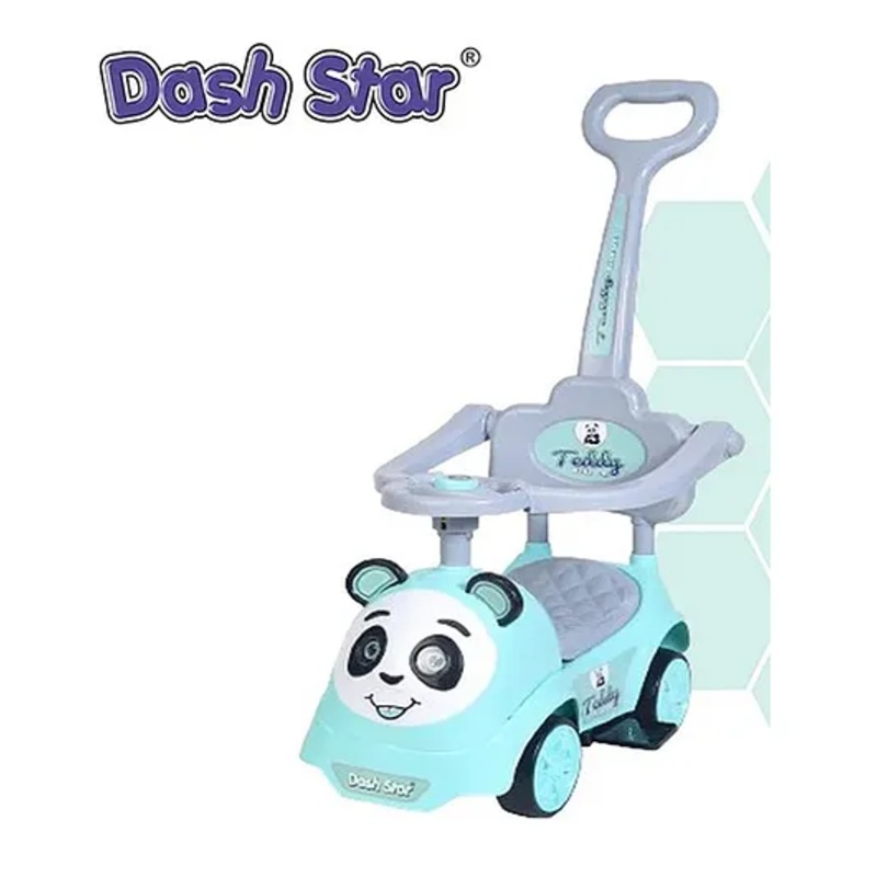 JoyRide 3 in 1 Push Car Panda Plus Rideon with Removable Parental Handle | Guardrails Rideons & Wagons Non Battery Operated Ride On