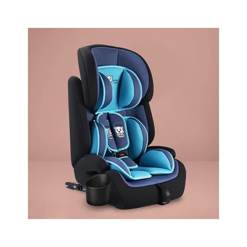 Lifelong Convertible with Isofix 3 Position Recline Headrest Adjustable Safety Belt Baby Seat Car – Blue & Grey