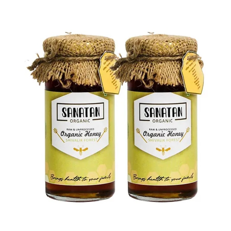 Sanatan Organic Shivalik Wild Forest Honey-(Pack of 2) 550 g