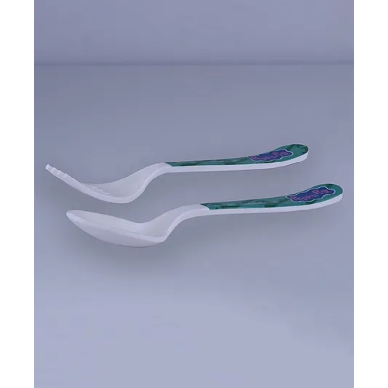 Servewell Peppa Pig Theme Kids Fork and Spoon – Multicolour (Color and design may vary)