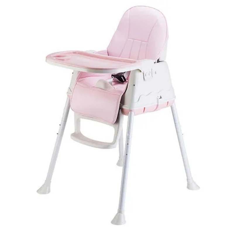 Syga Baby High Chair With Padded Seat – Pink