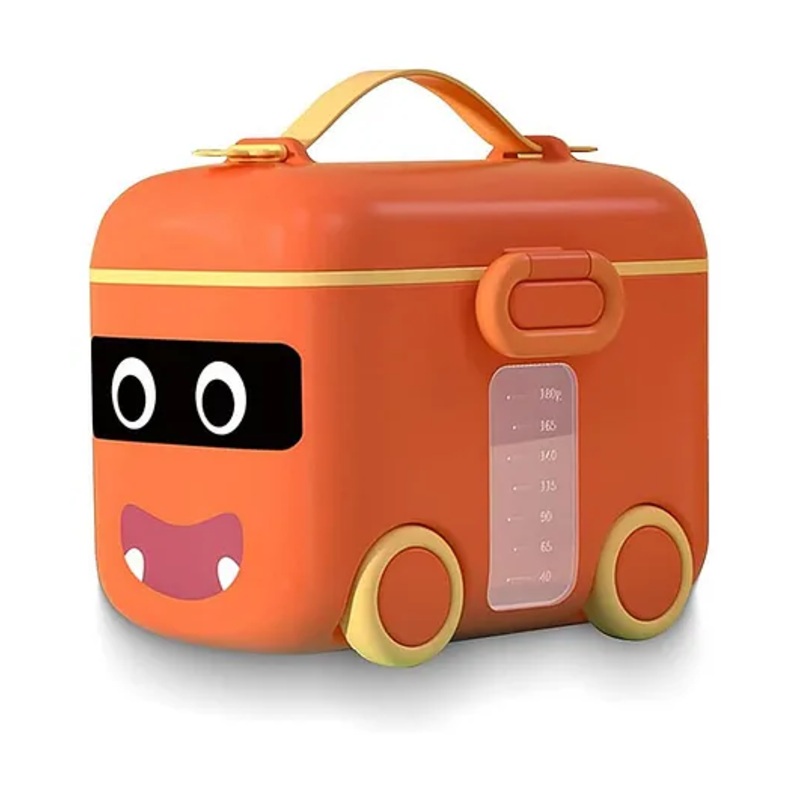 THE LITTLE LOOKERS Baby Milk Powder Dispenser, Kids Milk Powder Storage Container – 180g Orange