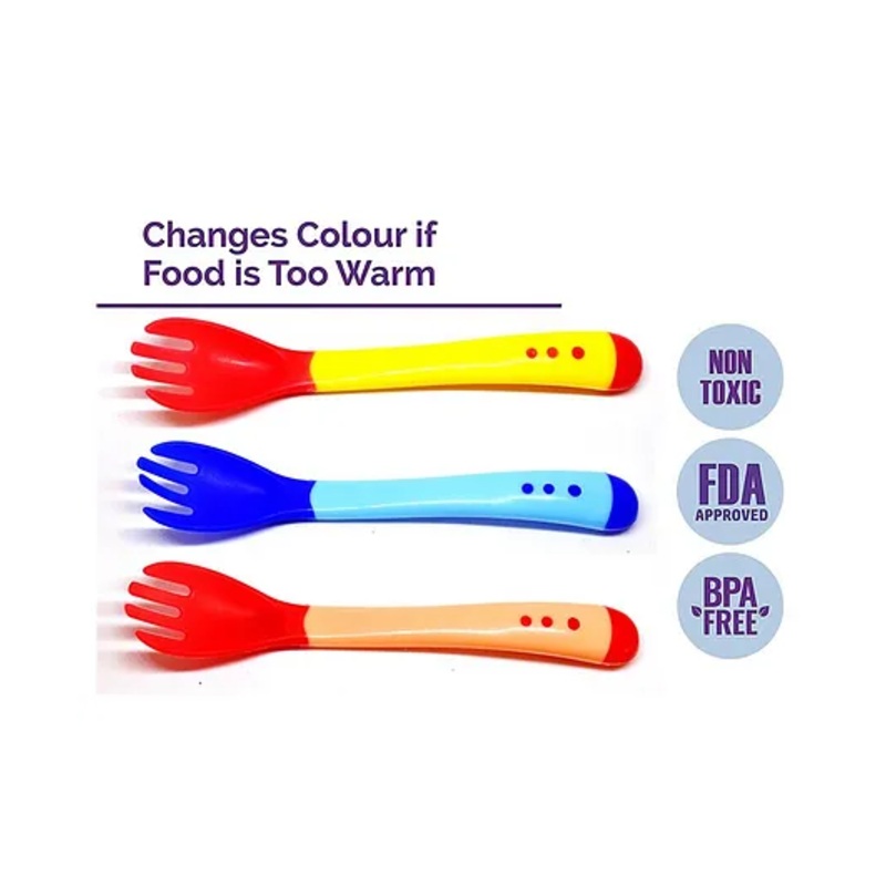 The Little Lookers Temperature Sensing Fork Pack of 3 – Red Blue Yellow