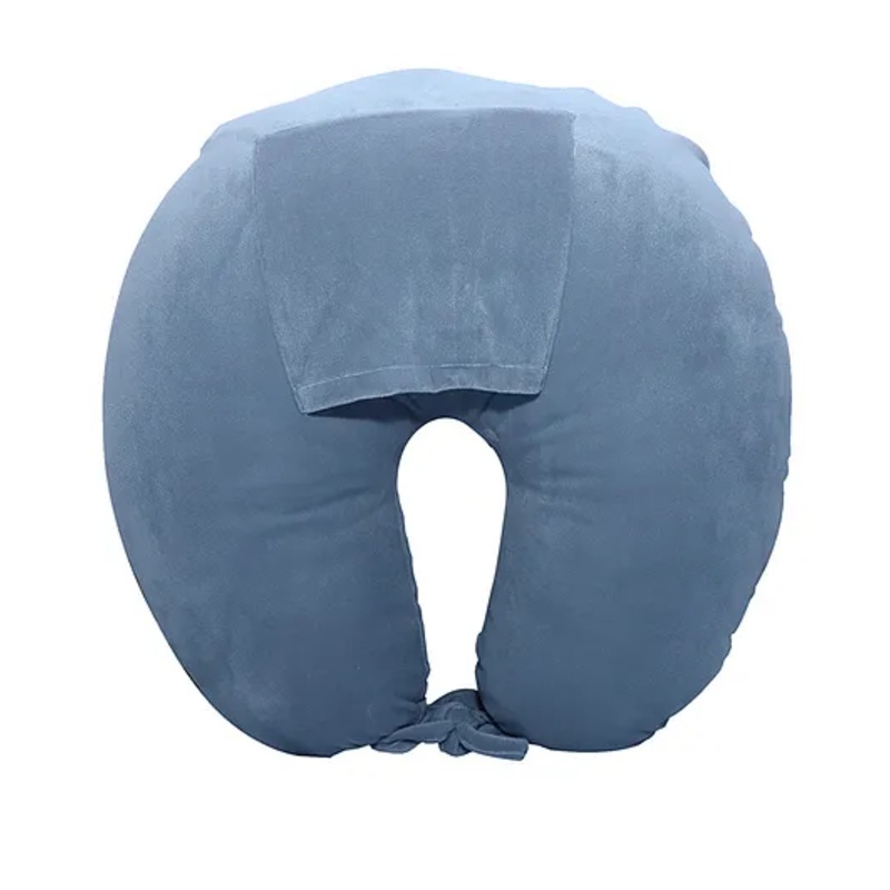 VOIDROP Baby Breast Feeding Pillow, Nursing Pillow U Shaped Pillow Helper for Mother and Baby Pillow with Detachable Cover Cotton Pack of 1 Blue (55L x 60W x 8H Centimeters)