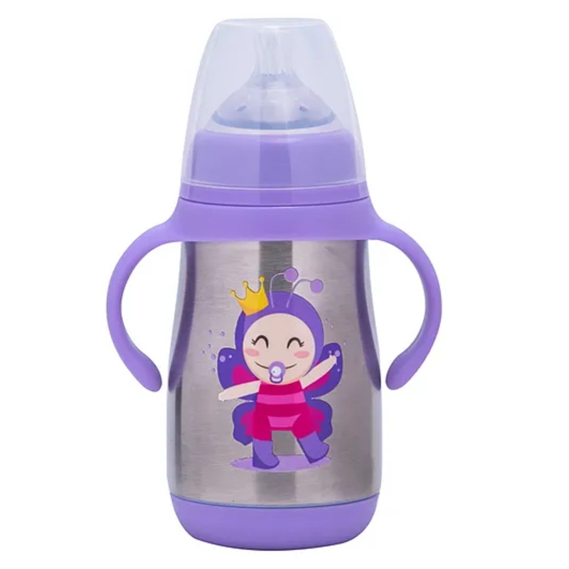 Adore Gypsy 3 Stage Insulated Double Wall Stainless Steel Feeding Bottle With Gravity Ball-280 ml
