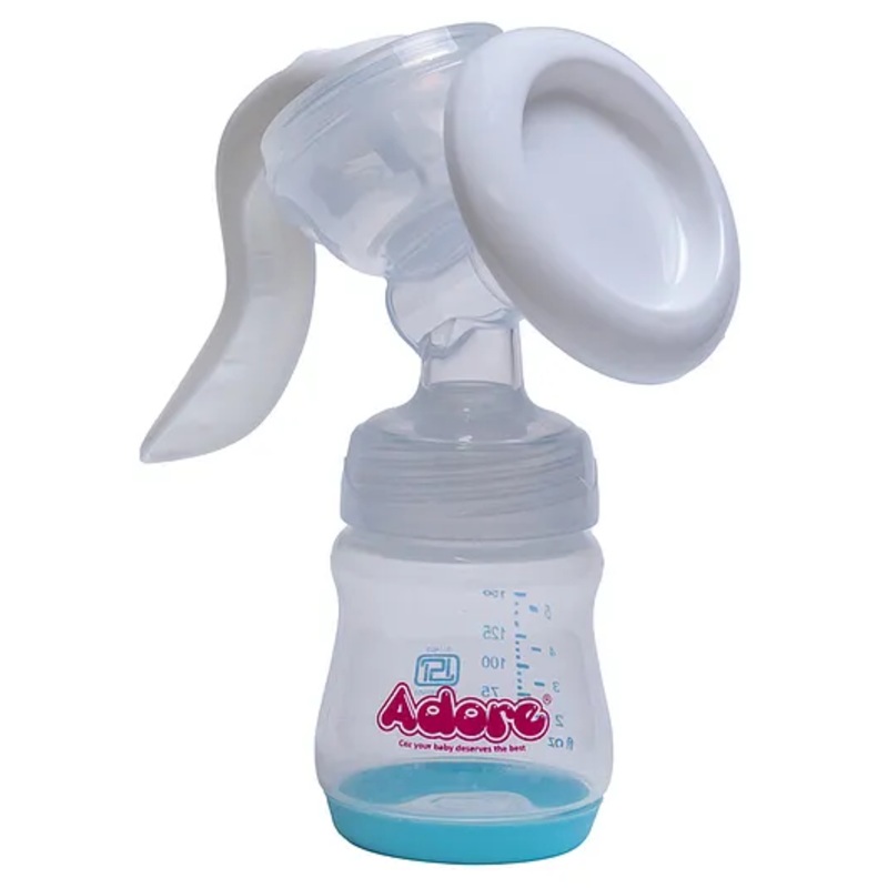 Adore Wowsome 3 Stage Manual Breast Pump with Feeding Bottle – Blue