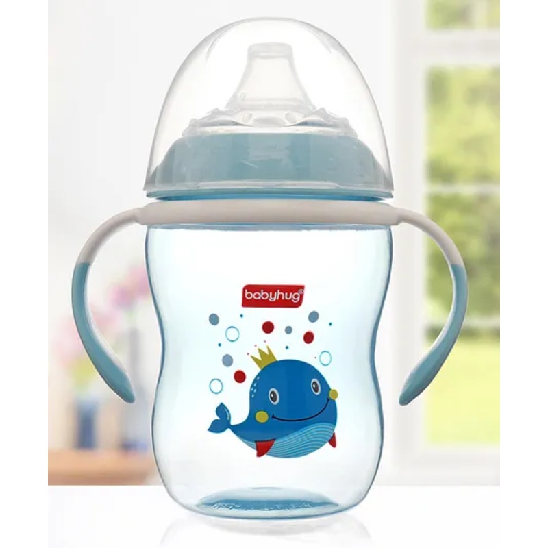 Babyhug Twin Handle Training Soft Spout Cup Blue – 250 ml