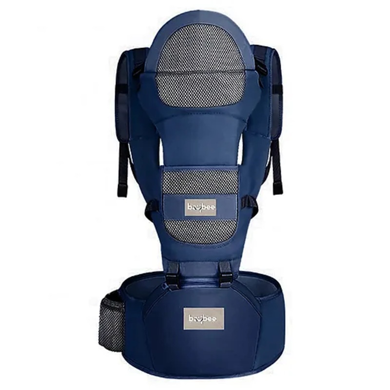 Baybee 9 in 1 Ergo & Hip Seat Baby Carrier with 9 Carry Positions Baby Carrier Cum Kangaroo Bag with Safety Belt – Blue