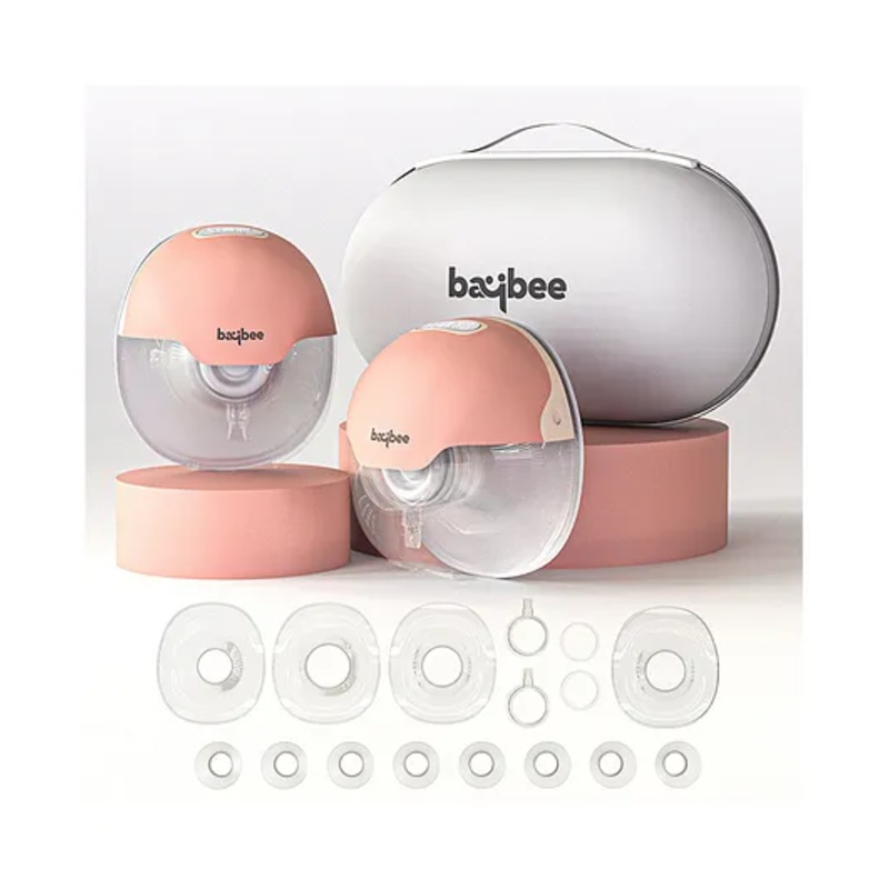BAYBEE Double Wearable Electric Breast Pump For Mothers | Automatic Hands-Free Breast Milk Pump with 3 Modes & 15 Suction Levels | Portable Breast Pump Electrical Machine with LED Display