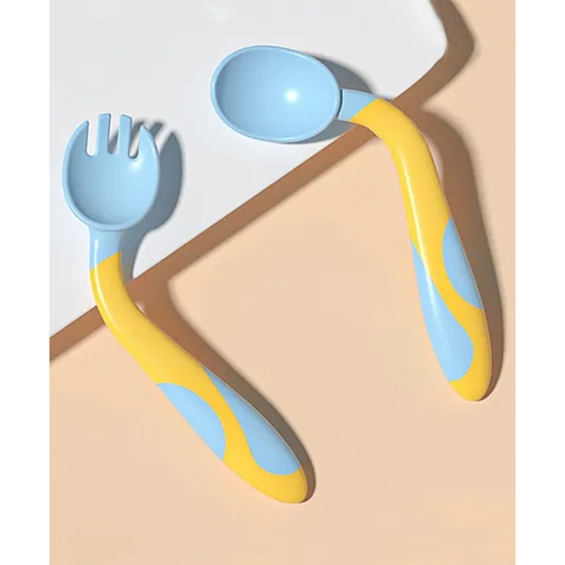 Bembika 360 Degree Bendable Baby Self Feeding Spoons with BPA Free material Gum Friendly Spoon For Baby Feeding Baby Self Feeding Spoon-Breland