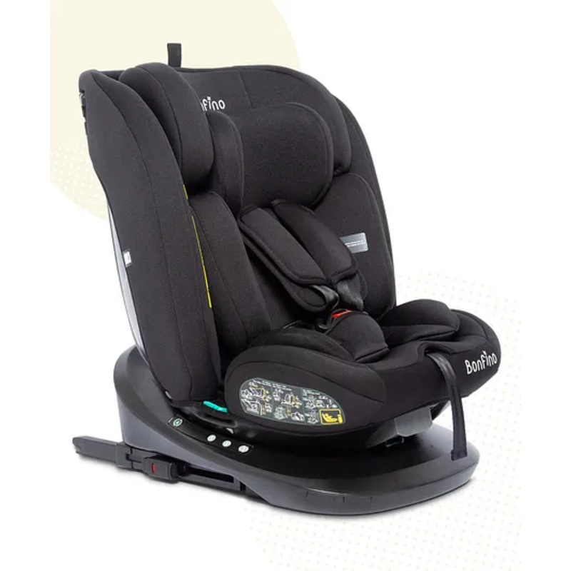 Bonfino Pro Shield R129 iSize Isofix Convertible Car Seat, ISOFIX system, Memory Foam Headrest, 360-degree Rotatable Seat| Reclining Seat| Shock Resistant Foam| Adjustable Head-rest