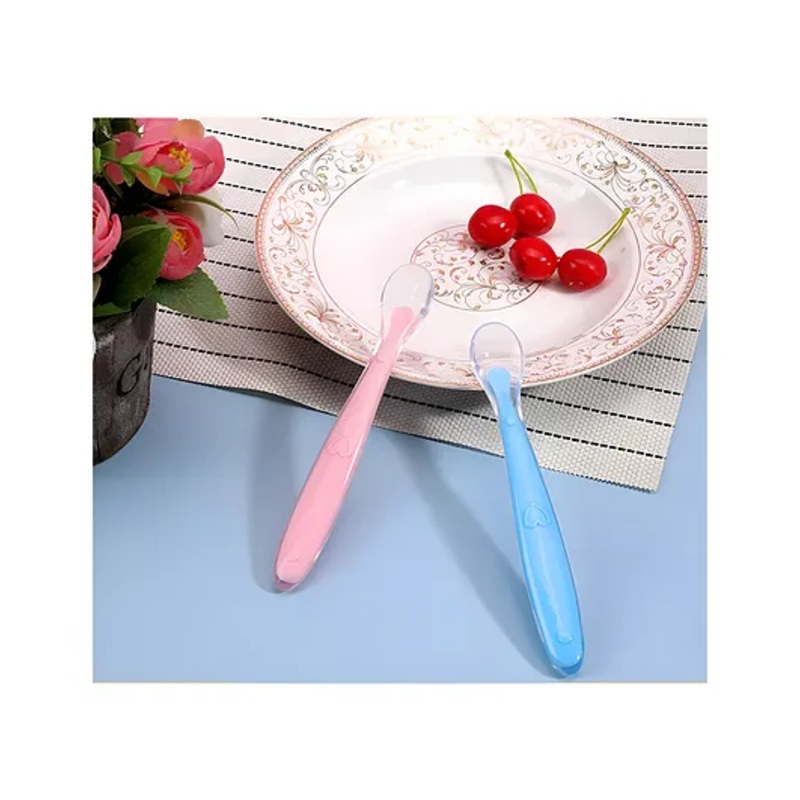 Cozy Vibes Soft Head Soup Newborn Bpa Free Silicone Feeding Spoons Set for Babies Infants Feeding Training Spoon – Pack of 1 – Color May Vary